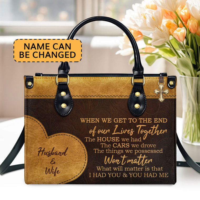 Faith-Inspired - Personalized Leather Handbag GMJSLB200083