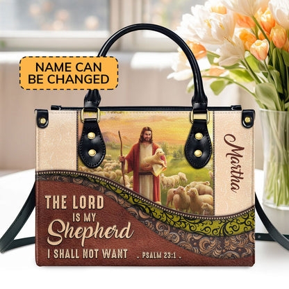 The Lord Is My Shepherd - Personalized Leather Handbag GMJSLB200088