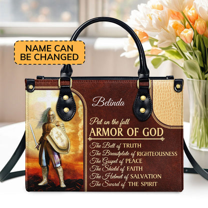 Faith Quote - Personalized Leather Handbag GMJSLB200091