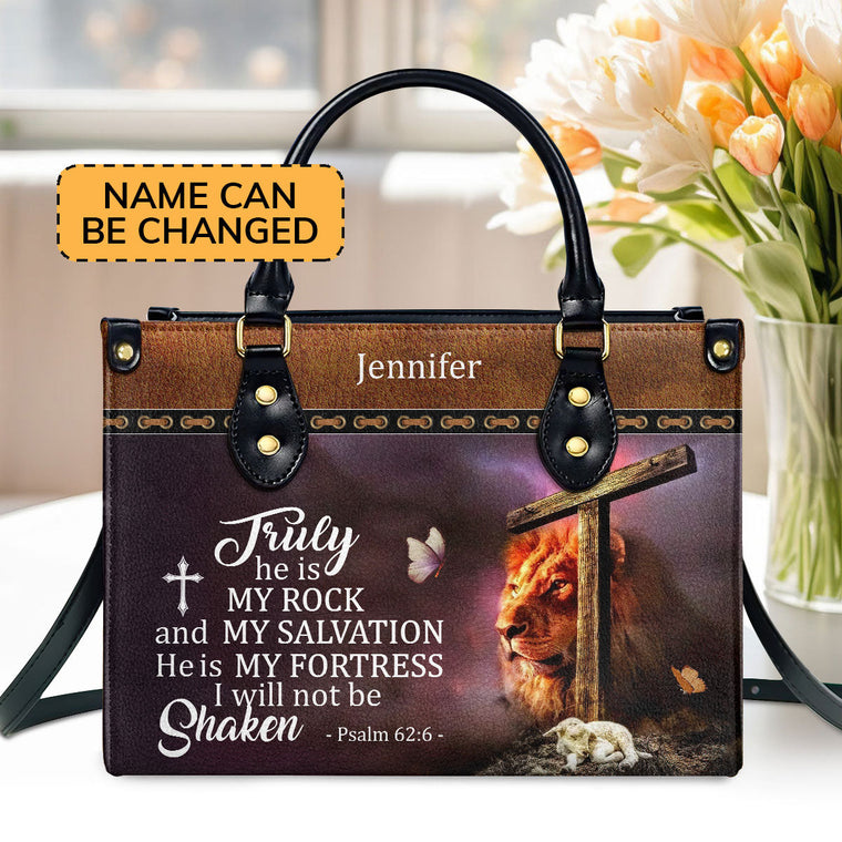 Faith-Based Quote - Personalized Leather Handbag GMJSLB200106