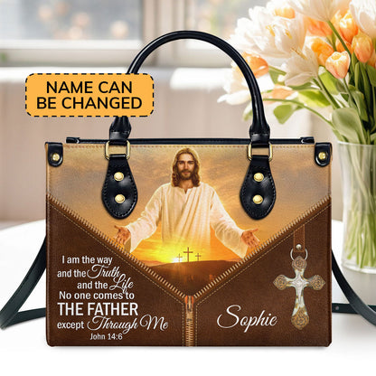 I Am The Way And The Truth And The Life - Personalized Leather Handbag GMJSLB200111
