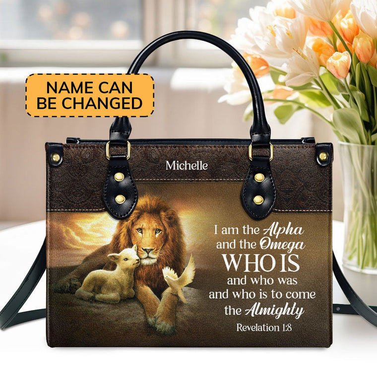 Alpha and Omega - Personalized Leather Handbag GMJSLB200119
