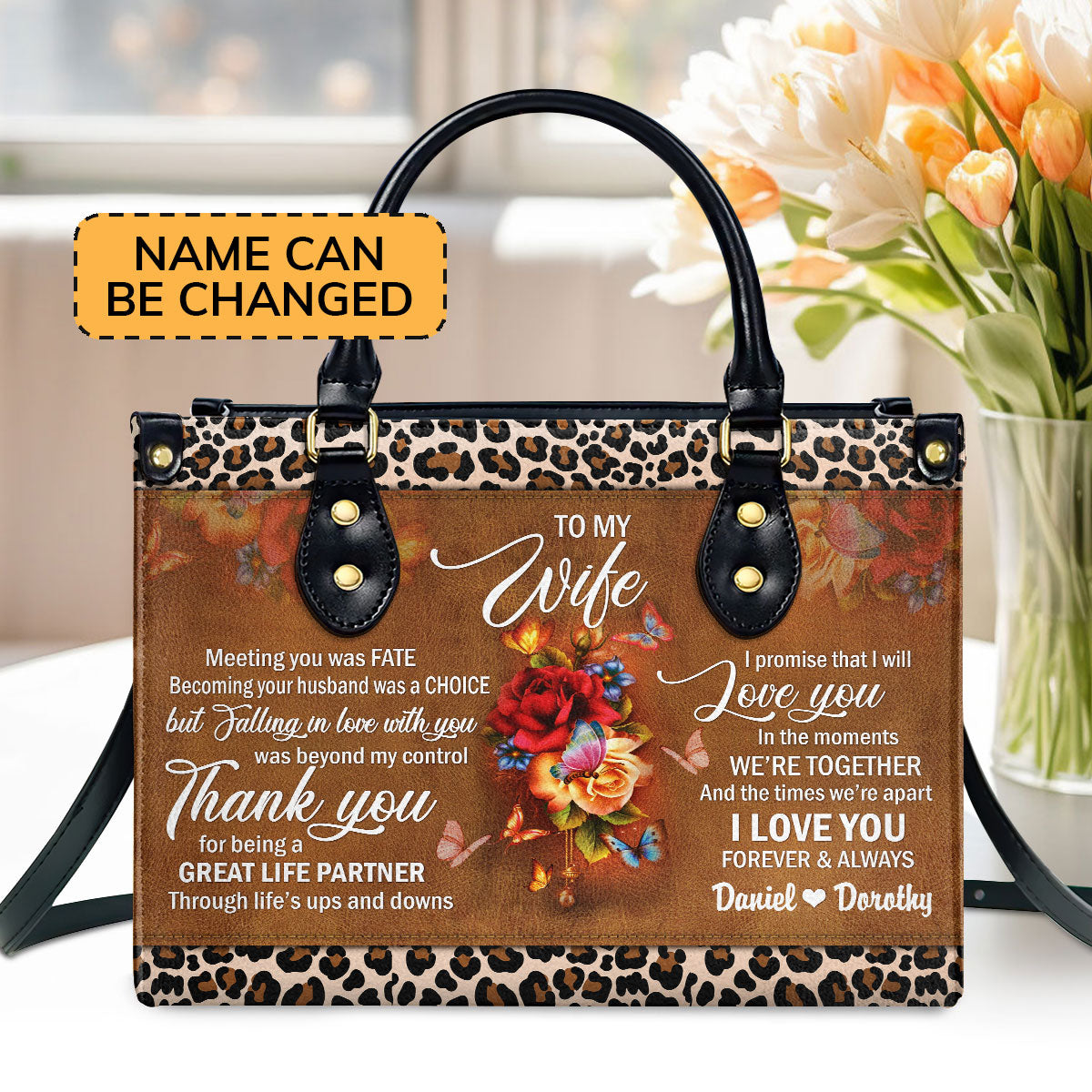 Fate - Personalized Leather Handbag for Her GMJSLB200090
