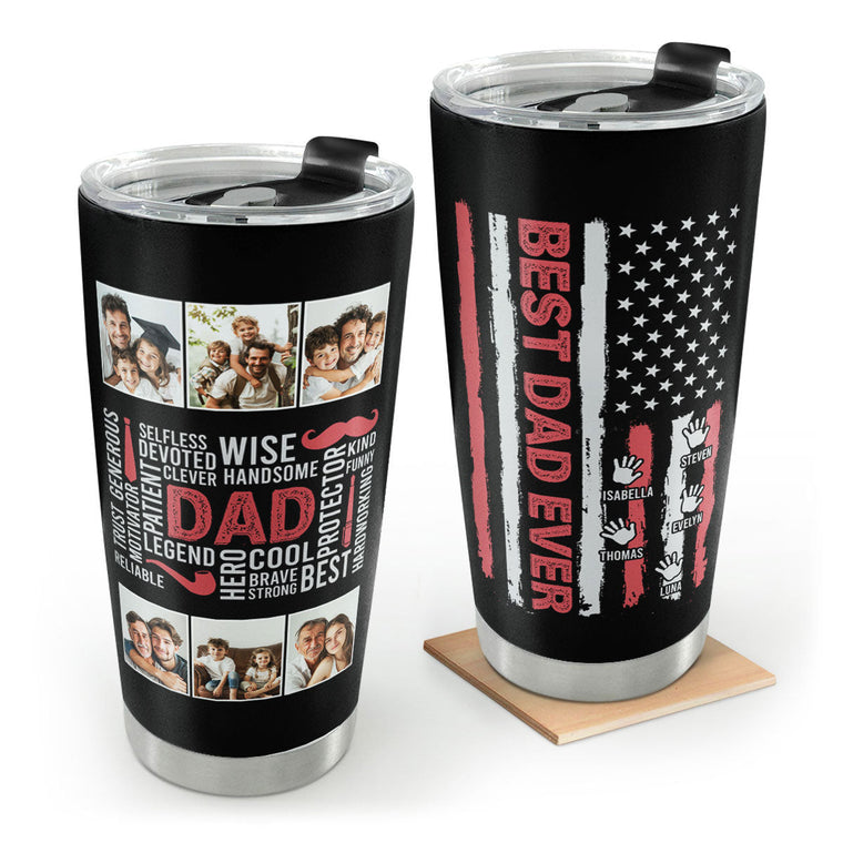 Dad Hero Handsome - Personalized Stainless Steel Tumbler