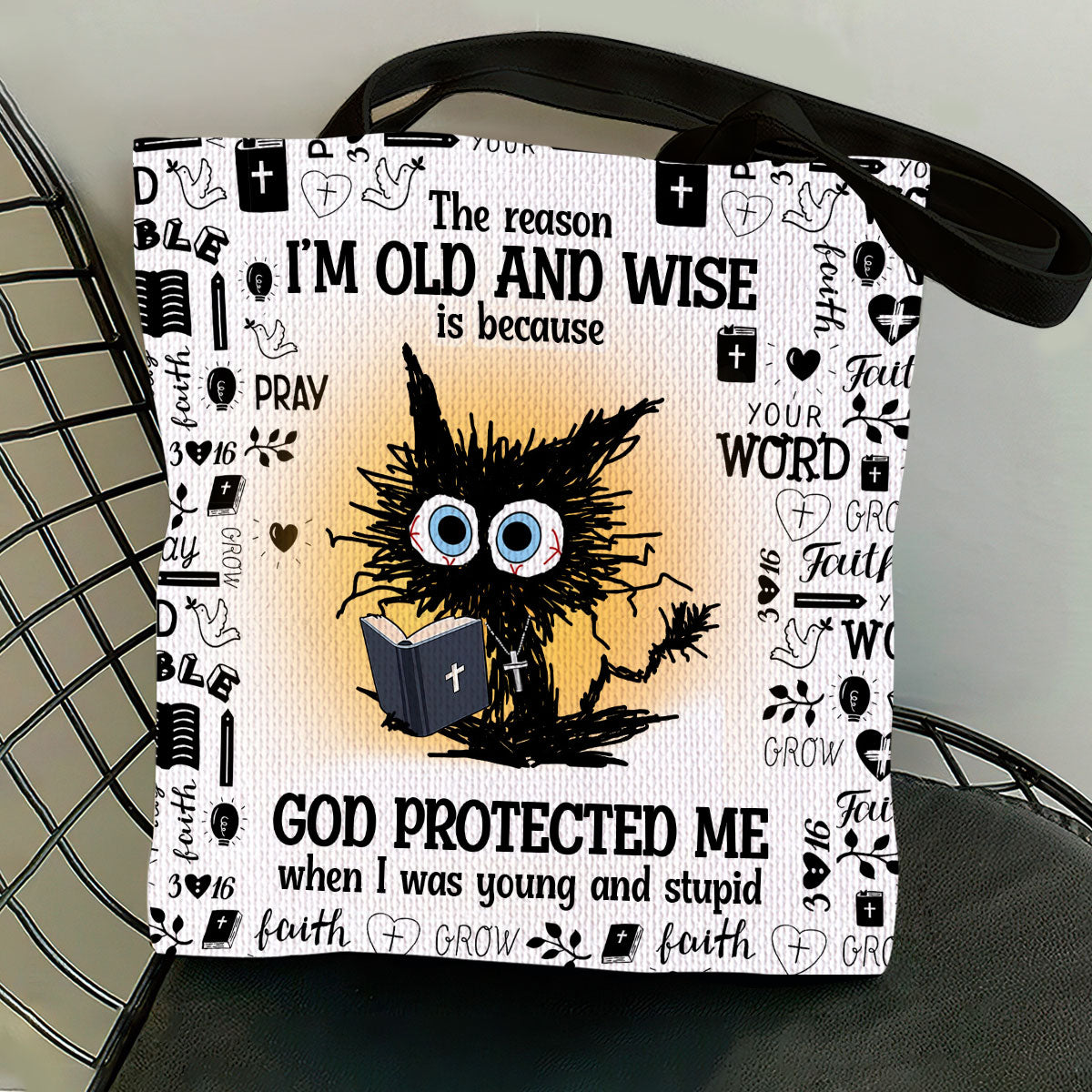 God Protected Me - Inspirational Tote Bag GTTJS10020