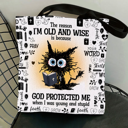 God Protected Me - Inspirational Tote Bag GTTJS10020