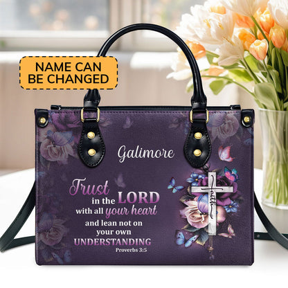 Faith-Inspired - Leather Handbag with Custom Name GMJSLB200084