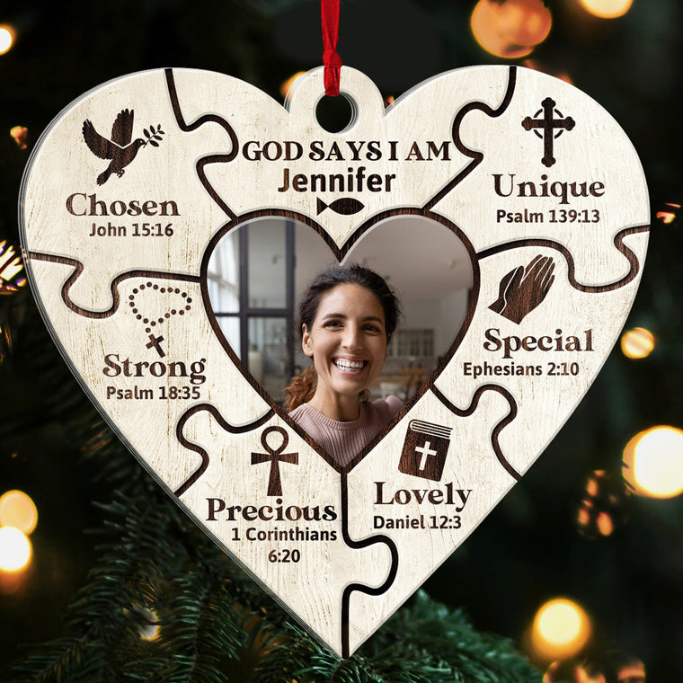 God Says You Are - Personalized Acrylic Ornament GOJS10225