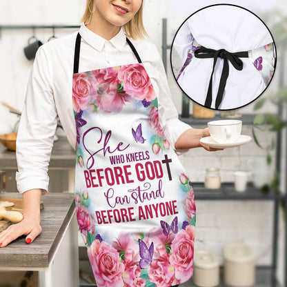She Who Kneels Before God - Inspirational Apron
