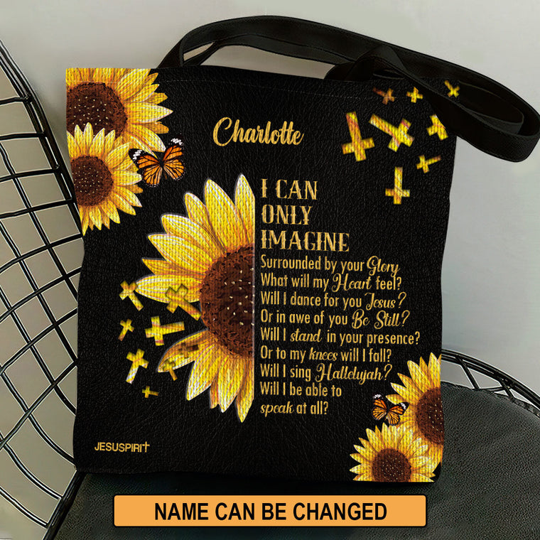 I Can Only Imagine - Personalized Christian Tote Bag GTTJS10080