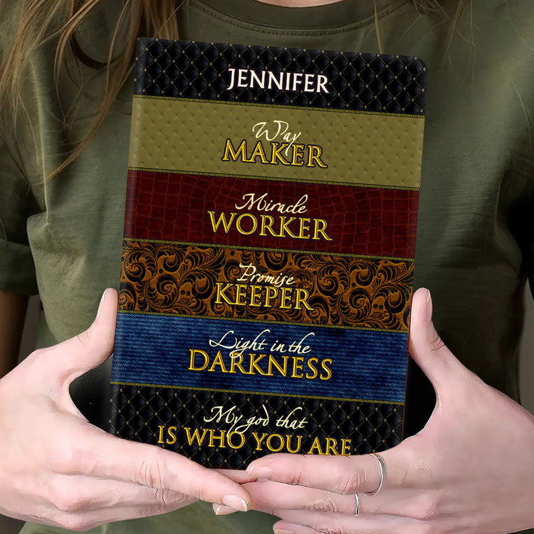 Way Maker - Personalized Leather Cover Notebook GMJSNB200099