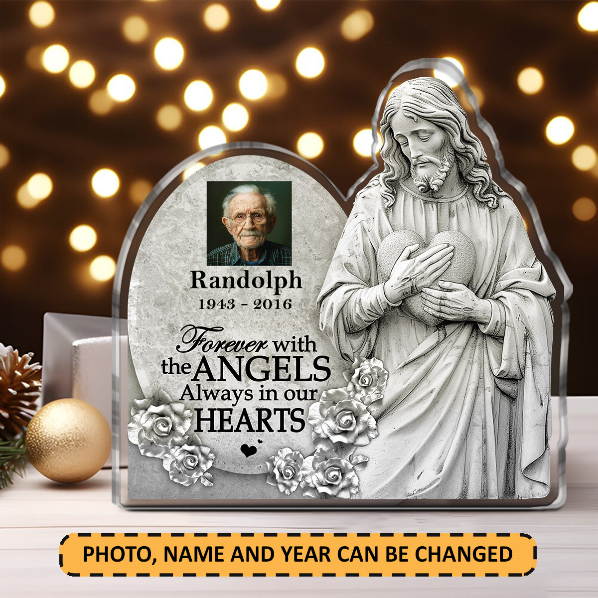 Always In Our Hearts - Memorial Acrylic Plaque Keepsake GAPJS10296