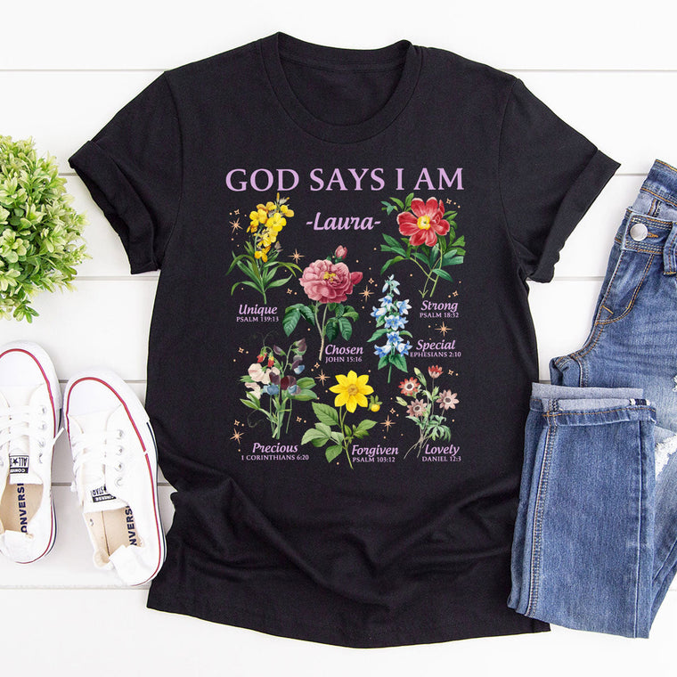 God Says I Am - Personalized Classic Unisex T-shirt GMJSTS200099