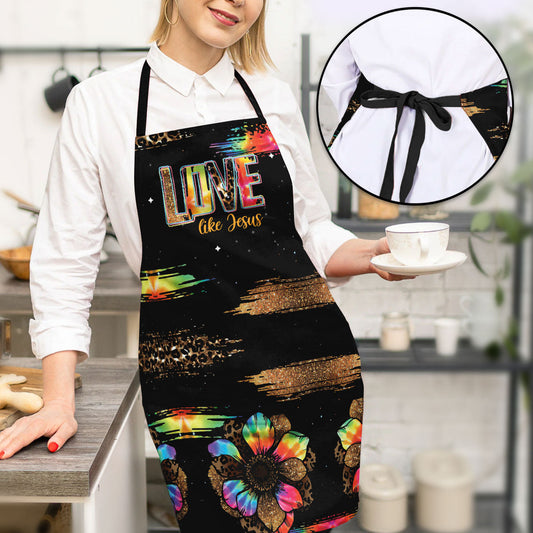 Love Like Jesus - Floral Kitchen Apron