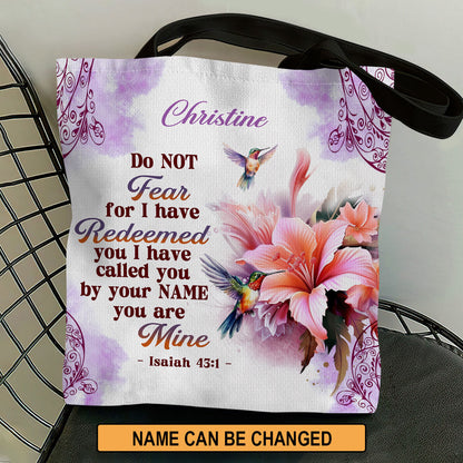 Do Not Fear Isaiah 43:1 - Christian Tote Bag GTTJS10023