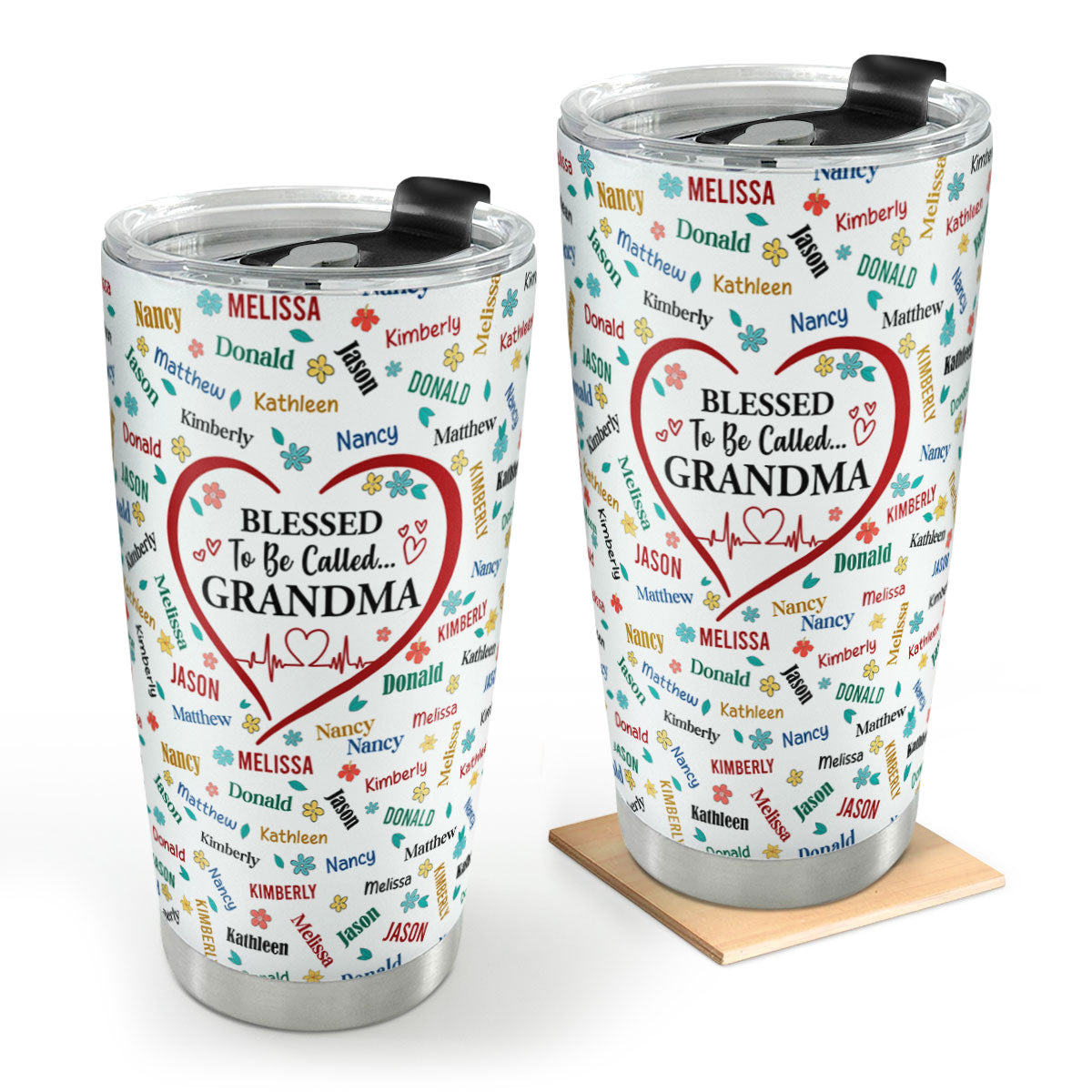 Blessed To Be Called Grandma - Personalized Stainless Steel Tumbler