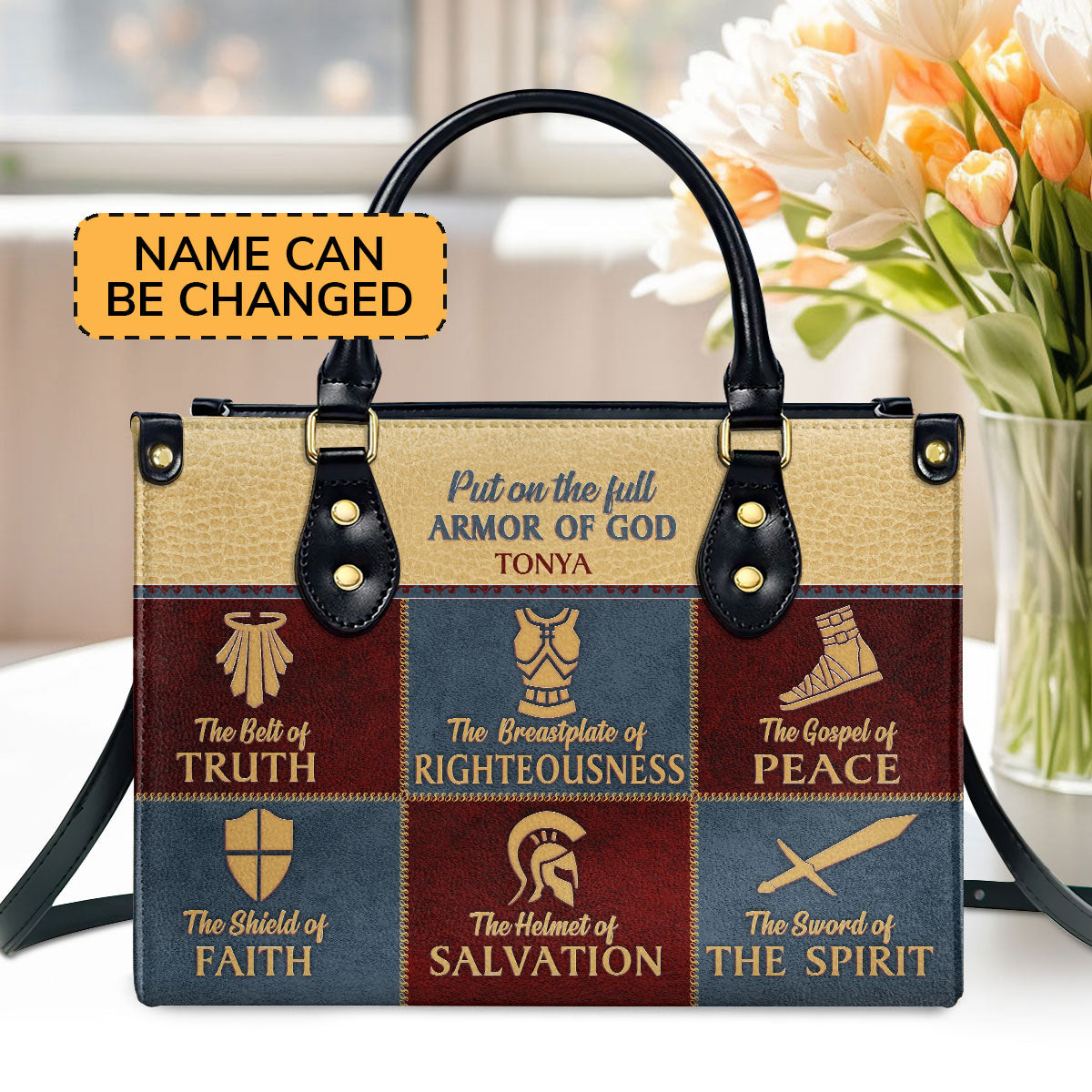 The Belt Of Truth - Personalized Leather Handbag GMJSLB200088