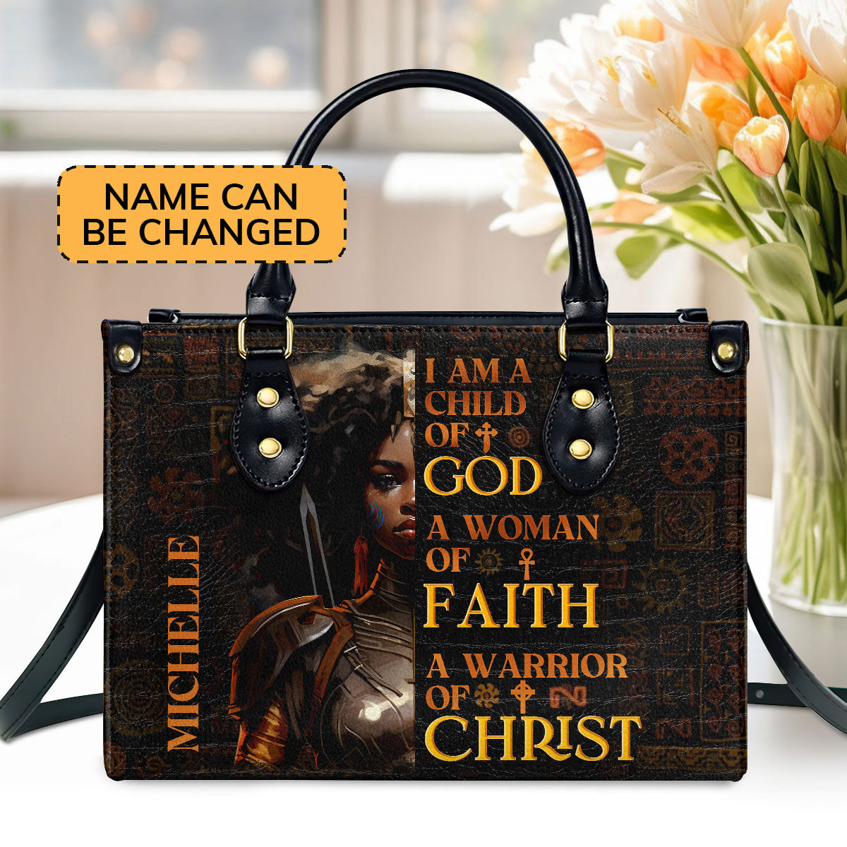 I Am A Child Of God - Personalized Leather Handbag - Gift for Women GMJSLB200026