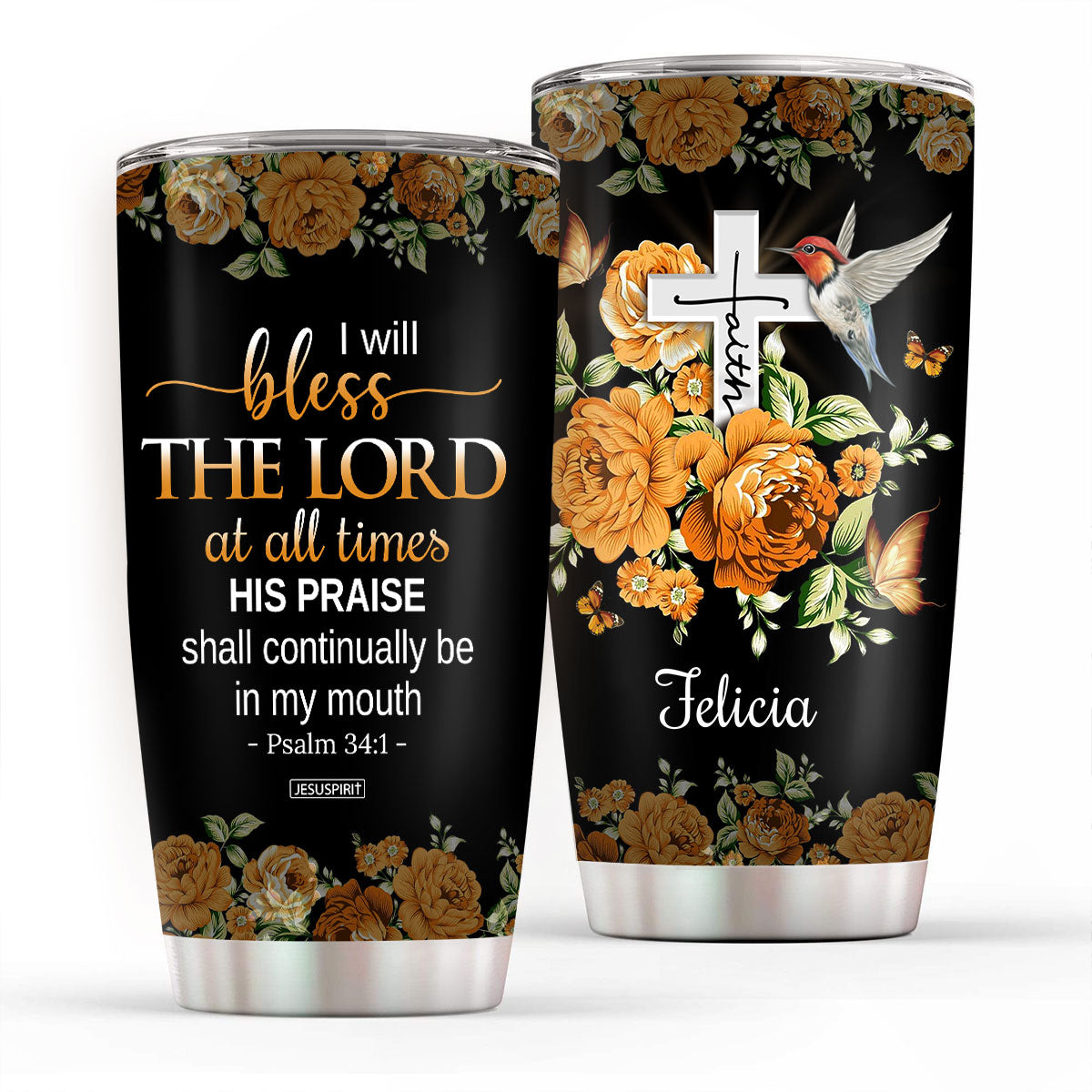 Faith-Inspired - Personalized Stainless Steel Tumbler