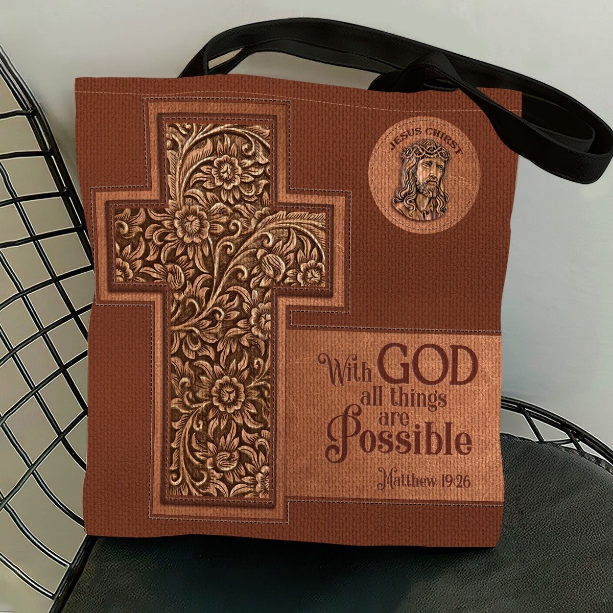 With God All Things Are Possible - Inspirational Tote Bag GTTJS10352