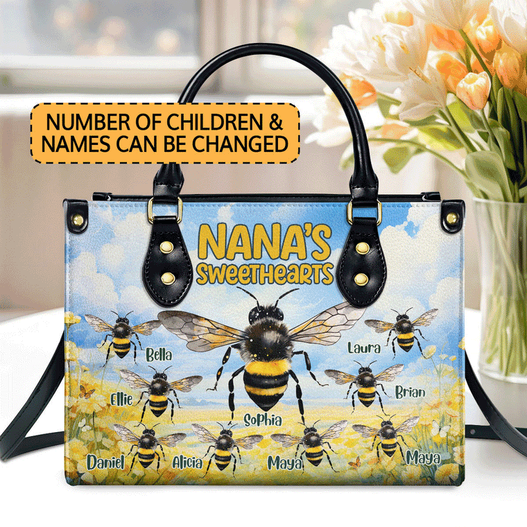 Faith-Inspired Gift for Grandma - Personalized Leather Handbag GMJSLB200030