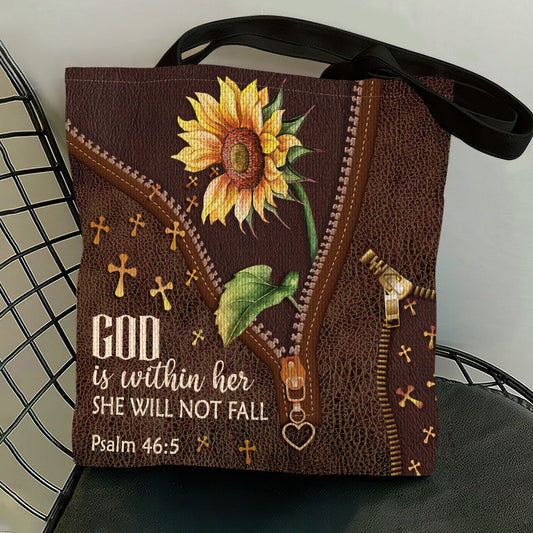 God Is Within Her - Inspirational Tote Bag for Women GTTJS10345