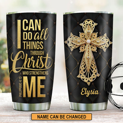 I Can Do All Things - Personalized Stainless Steel Tumbler