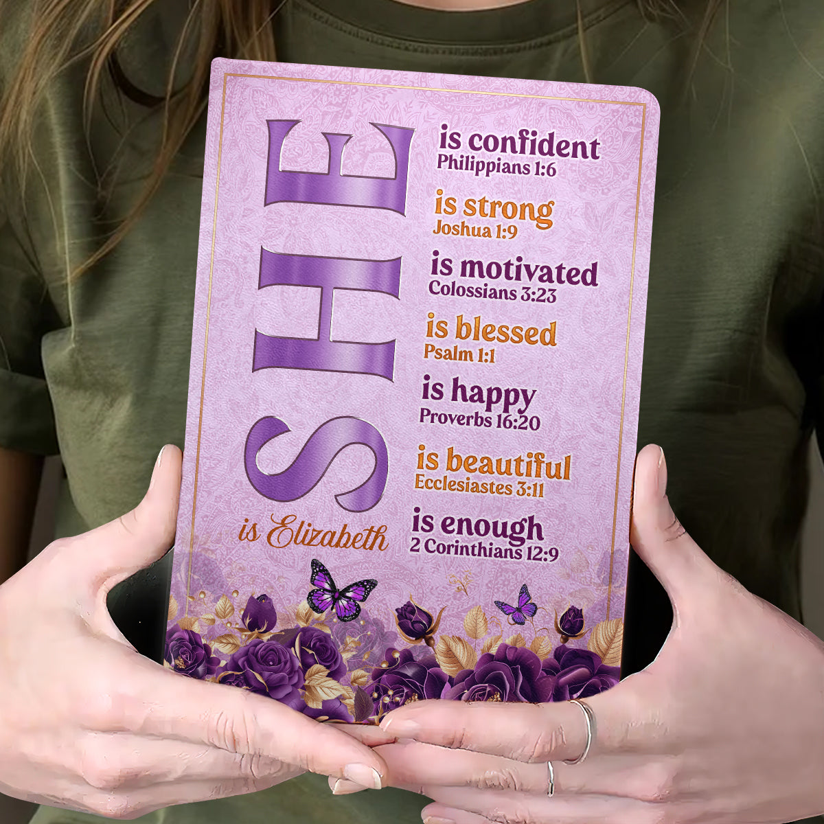 She Is - Personalized Leather Cover Notebook GMJSNB200037