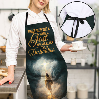 Walk With God - Inspirational Kitchen Apron for Faith