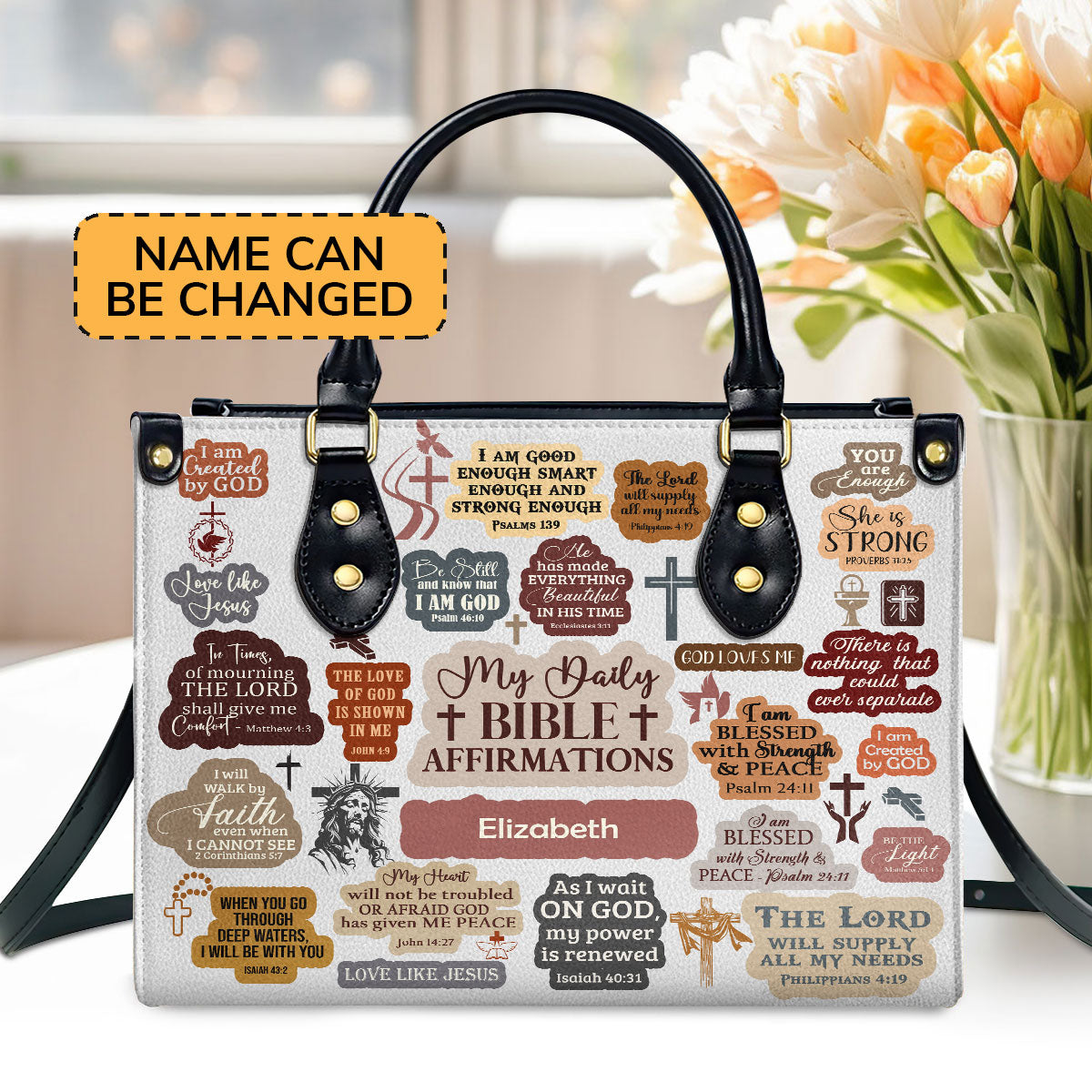 Faith-Inspired - Personalized Leather Handbag for Women GMJSLB200027