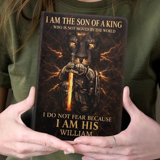 I Am The Son Of A King - Personalized Leather Cover Notebook GMJSNB200013