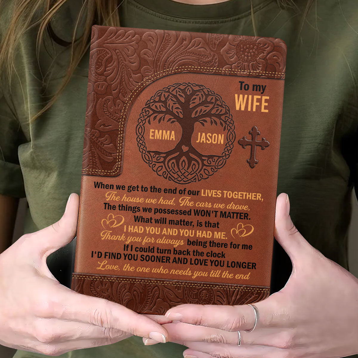 Sentimental Keepsake - Personalized Leather Cover Notebook GMJSNB200115