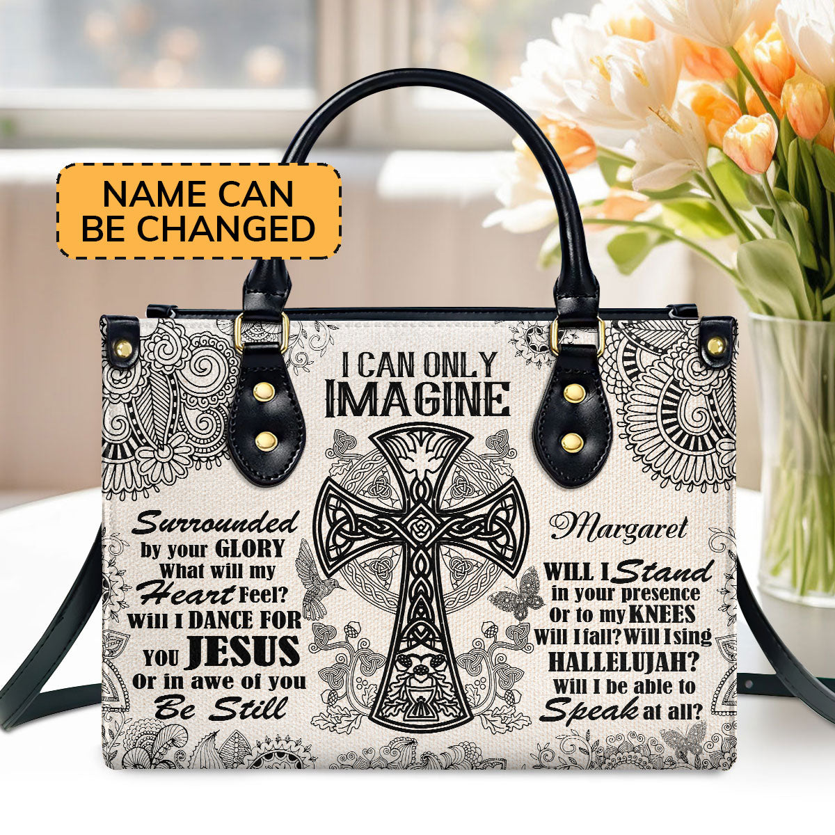 Inspirational Faith - Personalized Leather Handbag GMJSLB200027