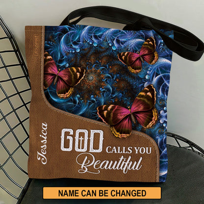God Calls You Beautiful - Personalized Tote Bag GTTJS10145