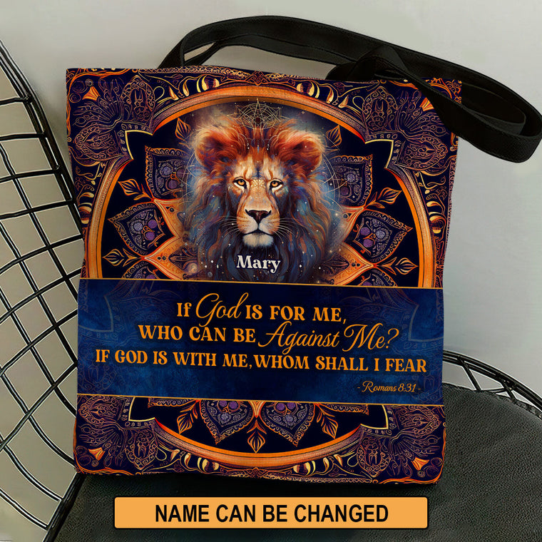 If God Is For Me - Personalized Christian Tote Bag GTTJS10028