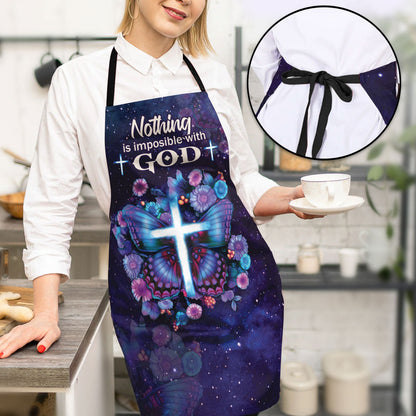 Nothing Is Impossible With God - Inspirational Apron