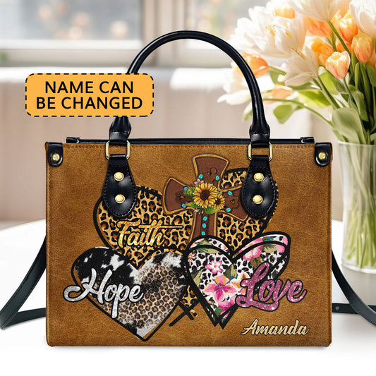 Faith in Action - Personalized Leather Handbag GMJSLB200032