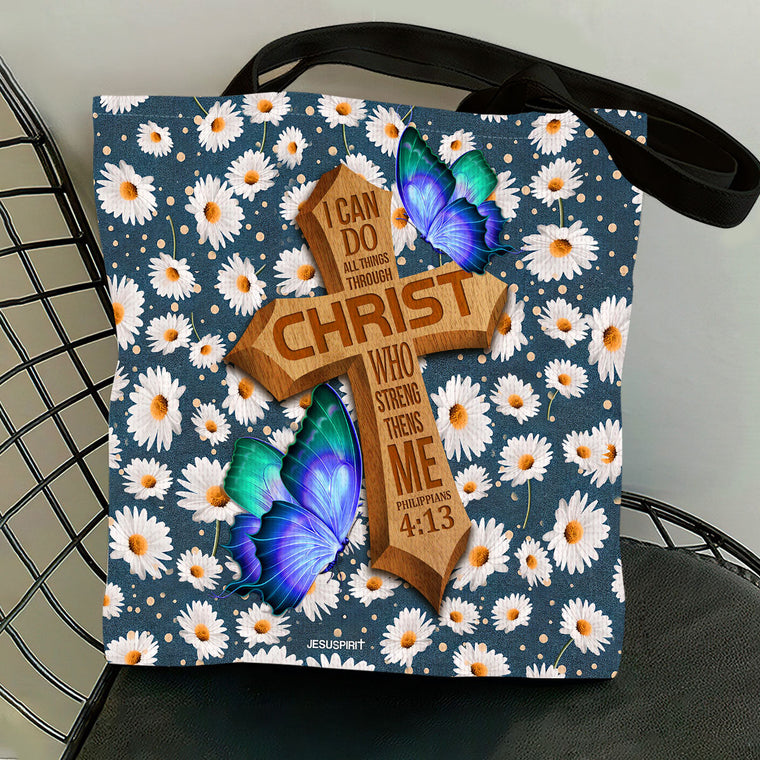 I Can Do All Things Through Christ - Christian Tote Bag GTTJS10060