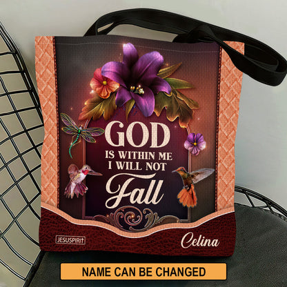God Is Within Me - Christian Tote Bag - Personalized Gift for Her GTTJS10178
