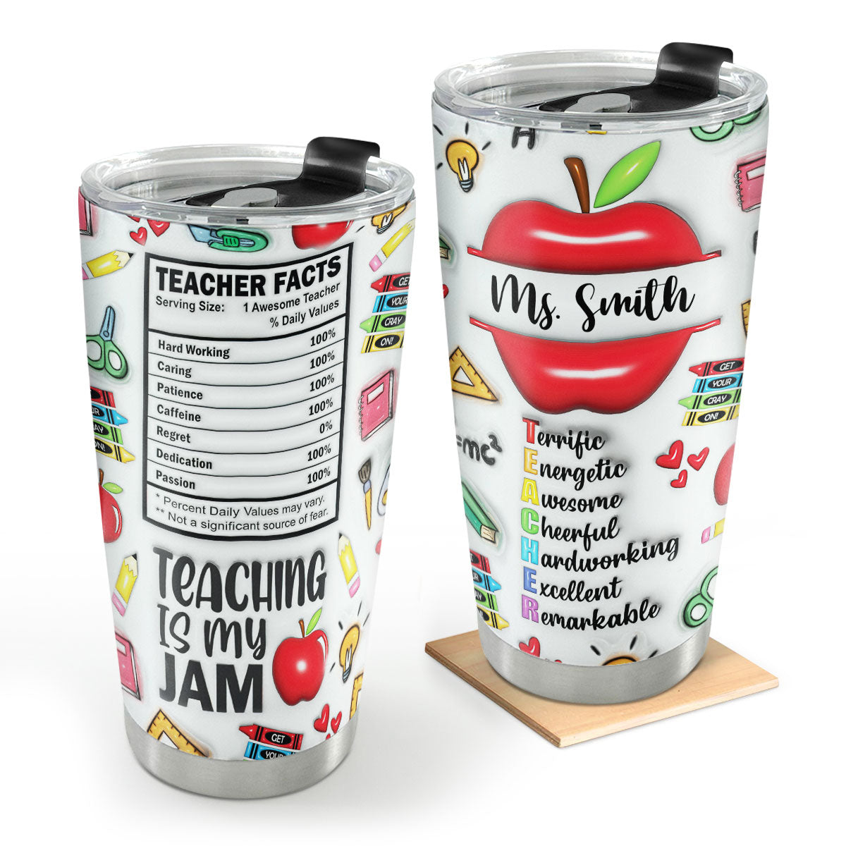 Teaching Is My Jam - Personalized Stainless Steel Tumbler
