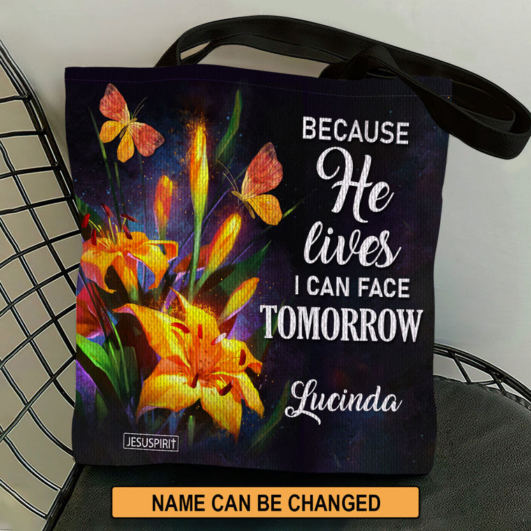 Because He Lives - Christian Inspirational Tote Bag GTTJS10158