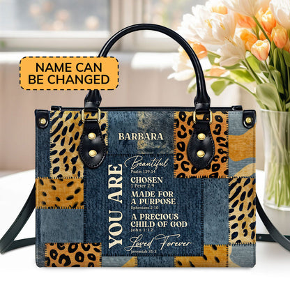 You Are Made For A Purpose - Personalized Leather Handbag GMJSLB200009