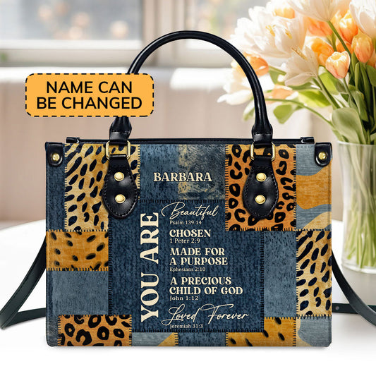 You Are Made For A Purpose - Personalized Leather Handbag GMJSLB200009