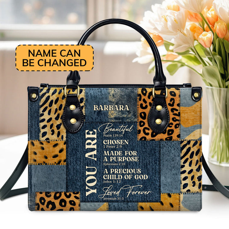 You Are Made For A Purpose - Personalized Leather Handbag GMJSLB200009