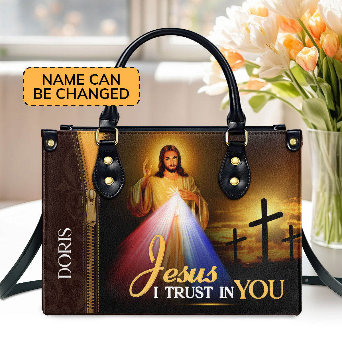 Faith-Inspired - Personalized Leather Handbag GMJSLB200098