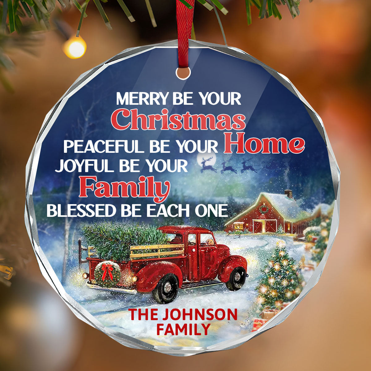 Blessed Be Each One - Personalized Glass Ornament GOJS10161
