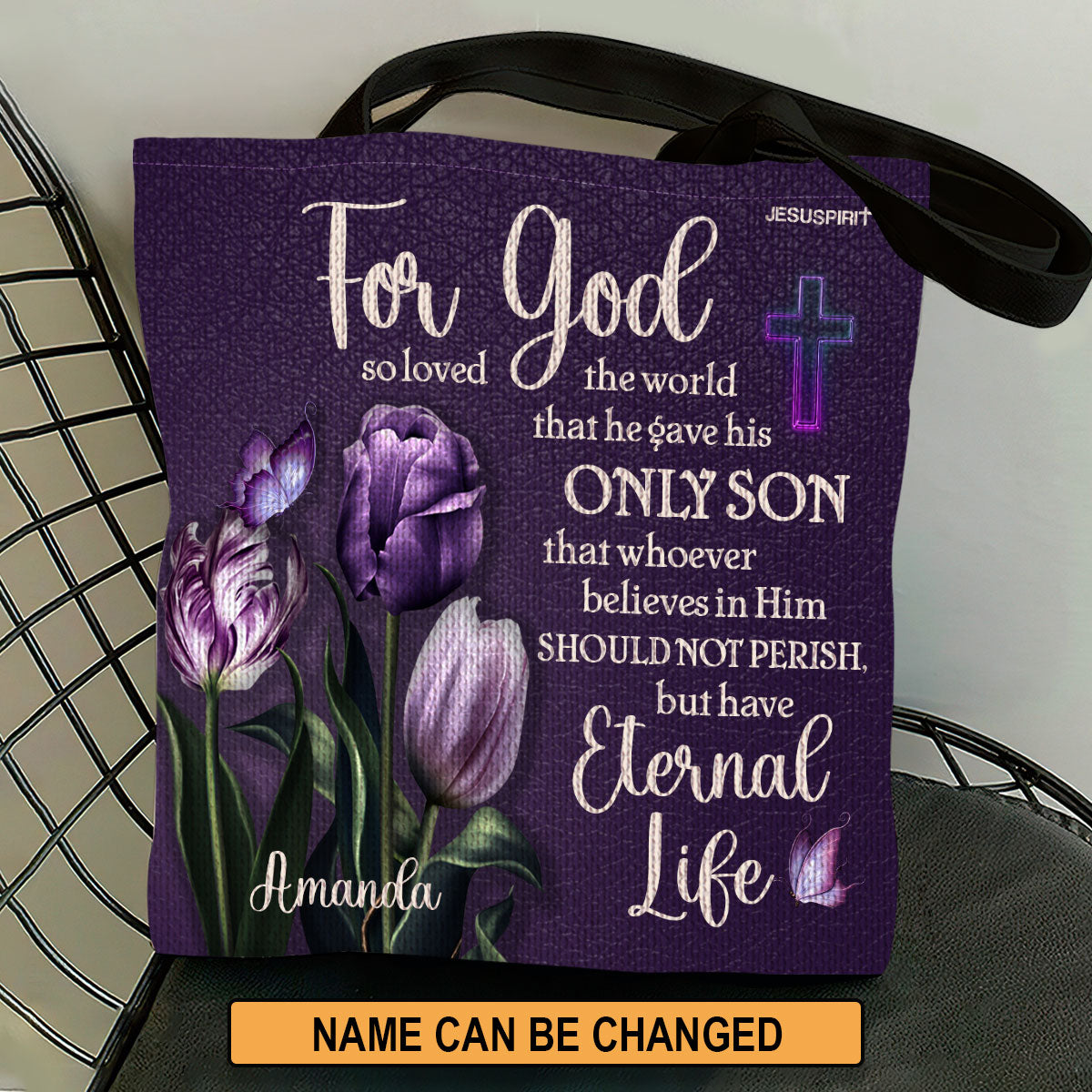 For God So Loved The World - Personalized Tote Bag GTTJS10079