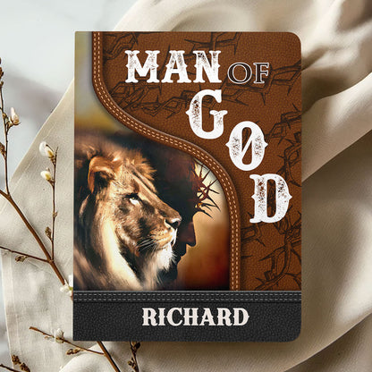 Man Of God - Personalized Leather Cover Notebook GMJSNB200127