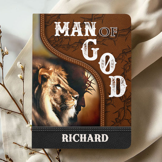 Man Of God - Personalized Leather Cover Notebook GMJSNB200127