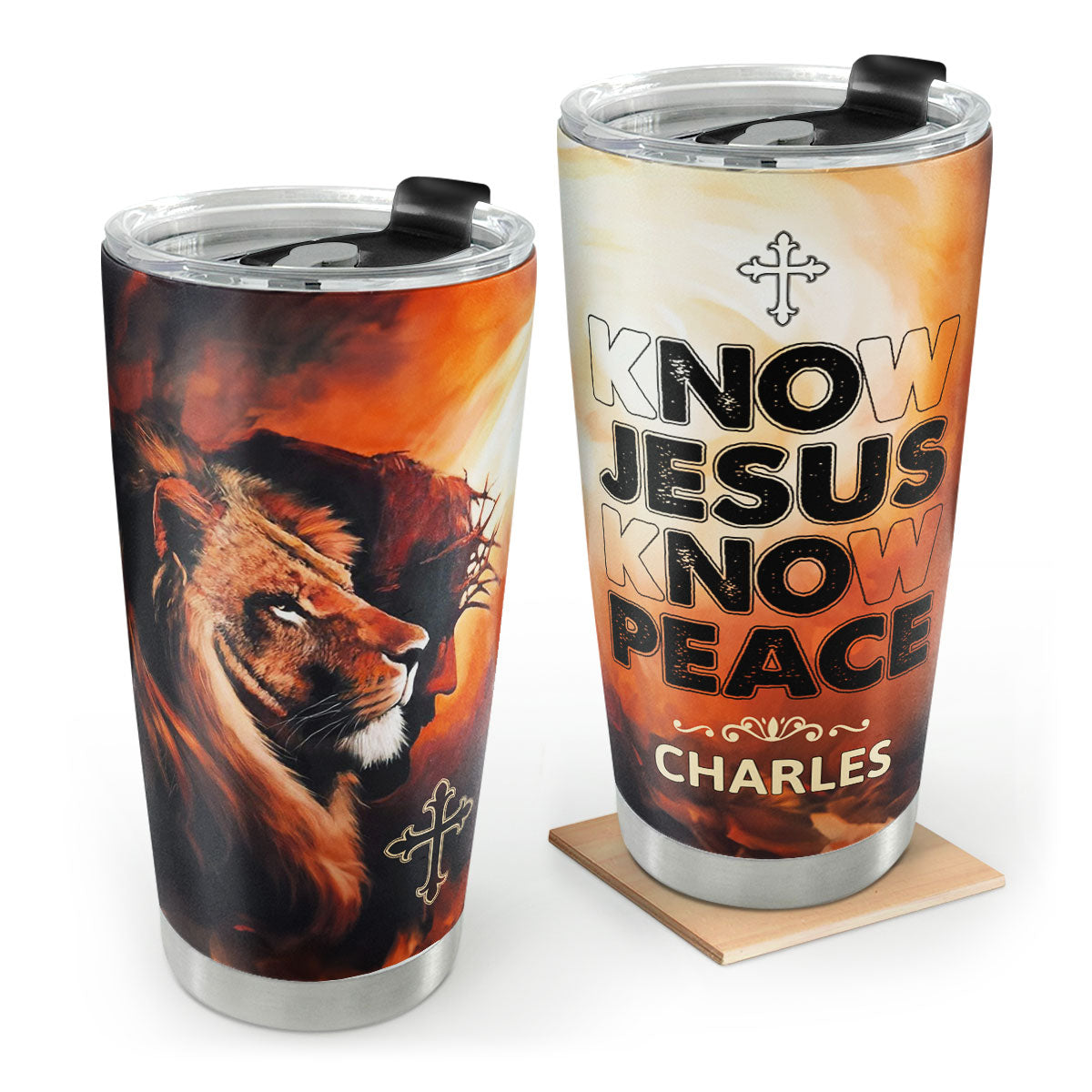 Know Jesus Know Peace - Personalized Stainless Steel Tumbler